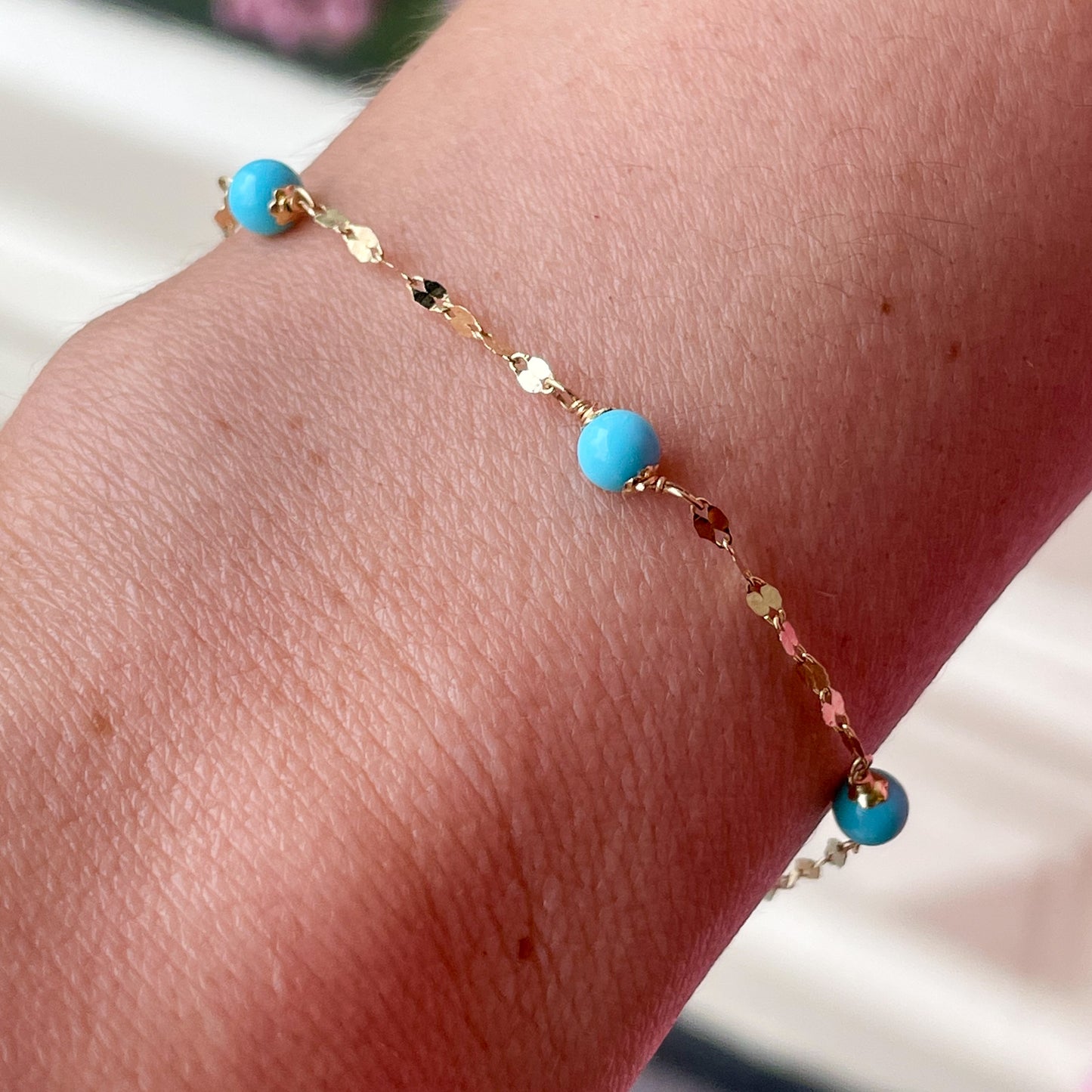 18ct Gold Turquoise Tiziano Bracelet - John Ross Jewellers