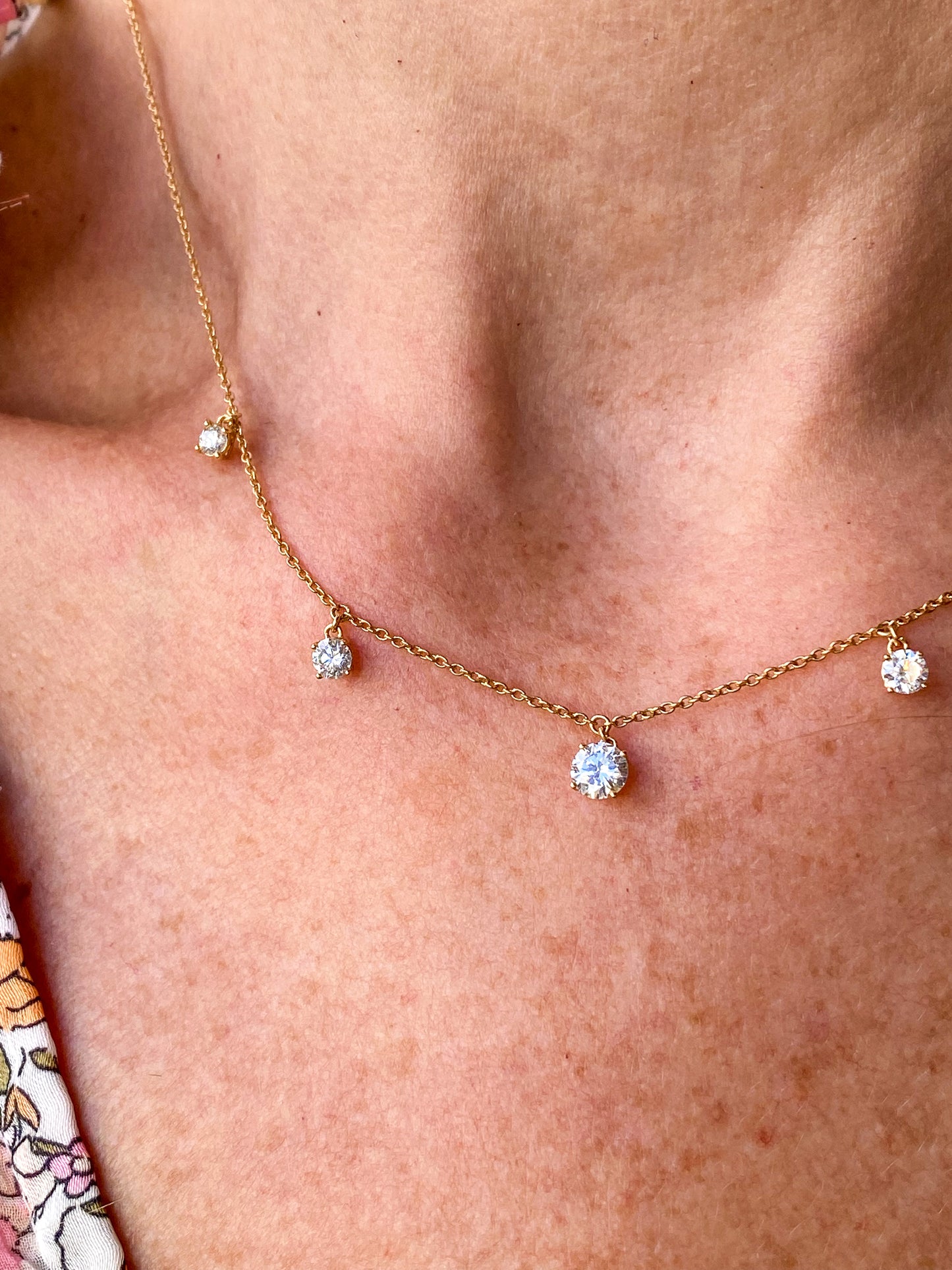 18ct Gold Diamond Fringe Necklace | 1.04ct - John Ross Jewellers
