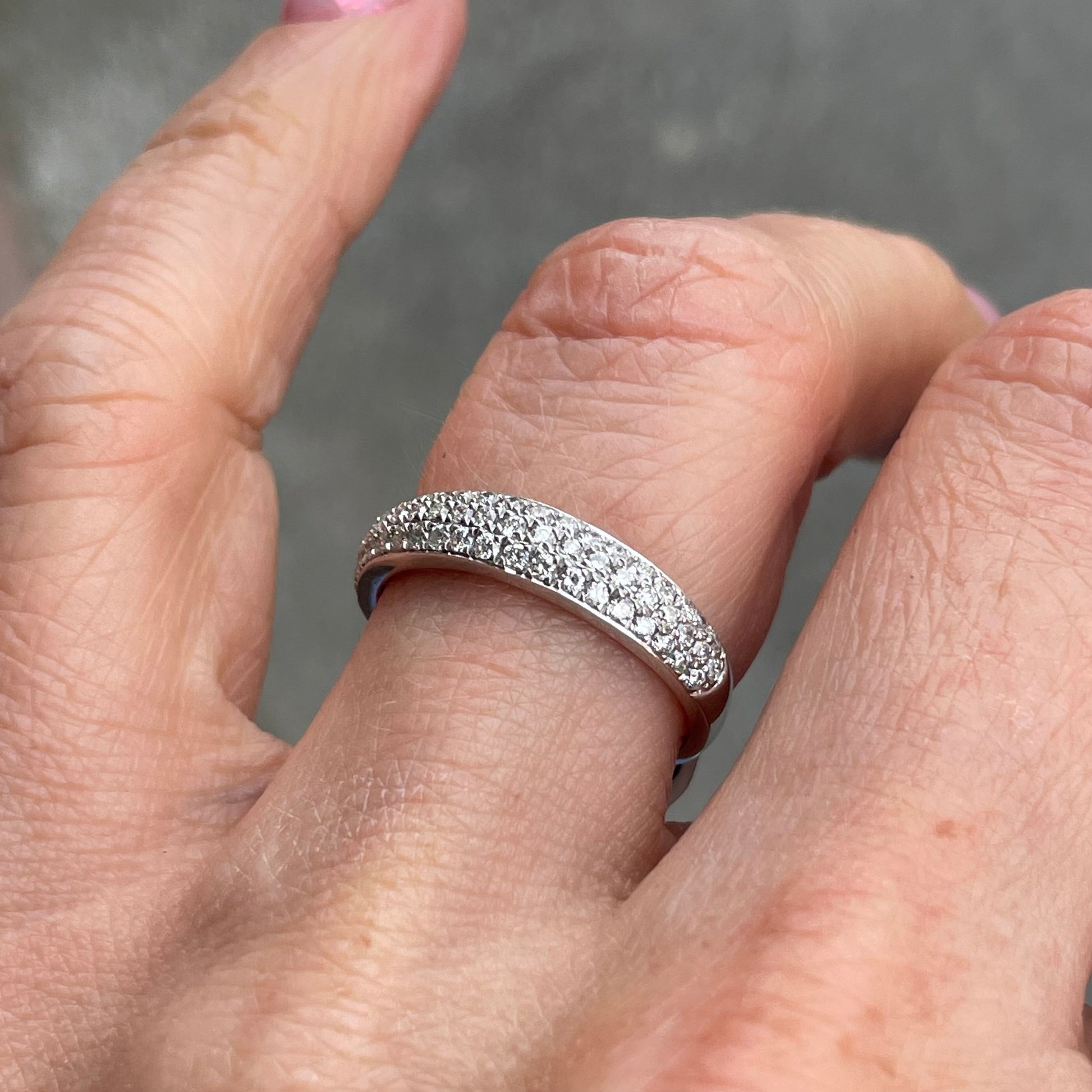 18ct White Gold Diamond Set Eternity/Wedding Ring | 0.50ct - John Ross Jewellers