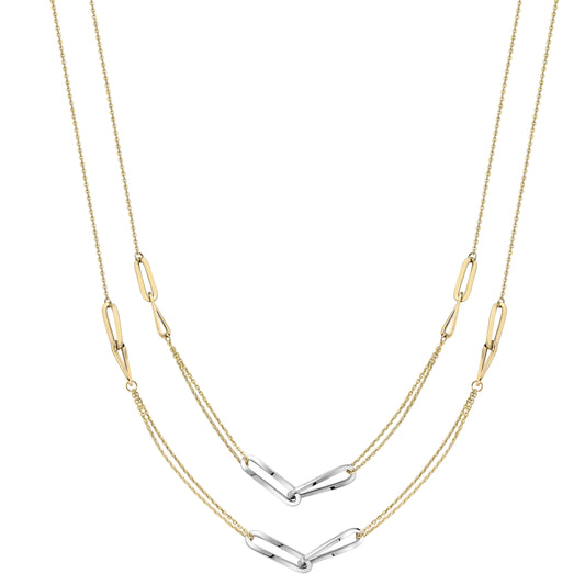 9ct Gold Two Tone Fine Chain - John Ross Jewellers