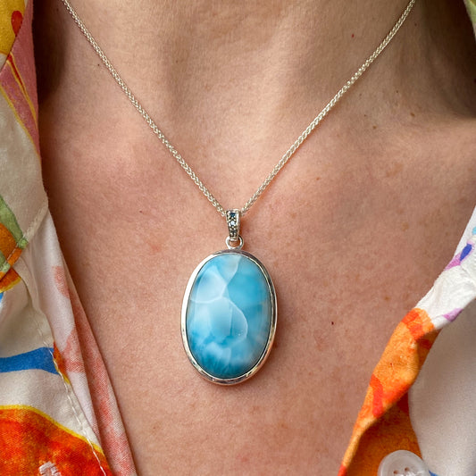 Limited Edition Larimar Pendant Necklace - John Ross Jewellers