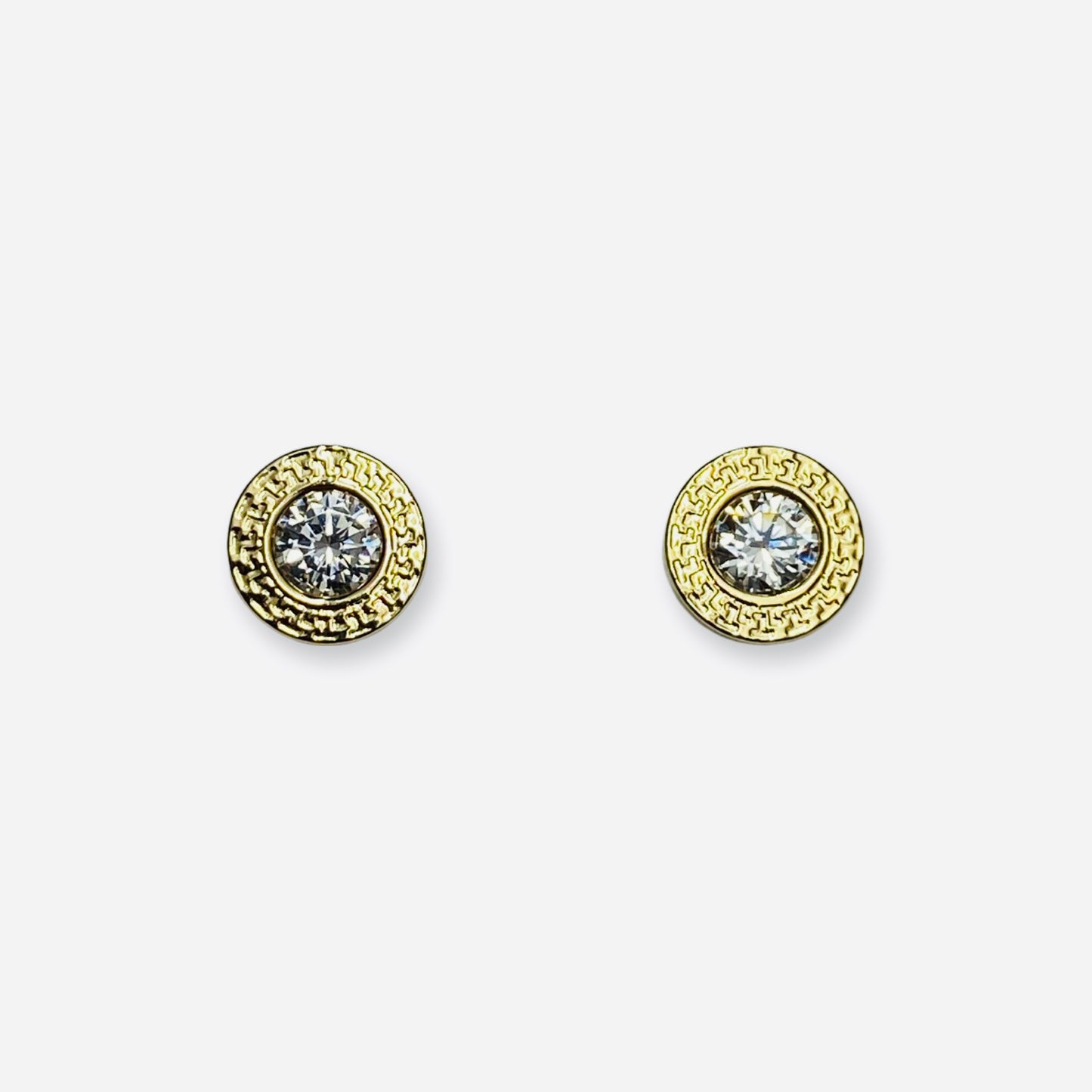 9ct Gold CZ Stud Earrings - John Ross Jewellers