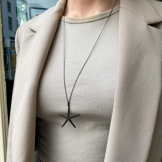 Black Starfish Necklace - John Ross Jewellers
