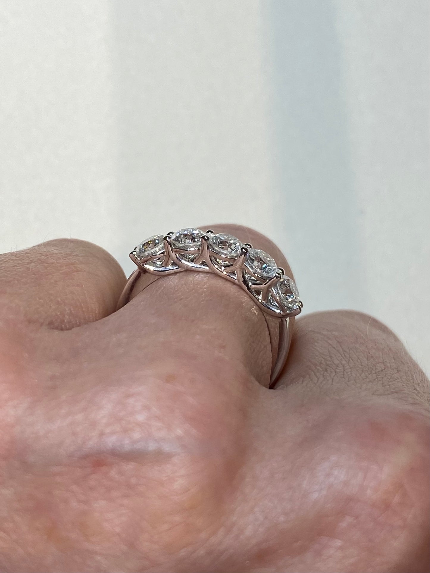 Platinum Five Stone Diamond Eternity Ring - John Ross Jewellers