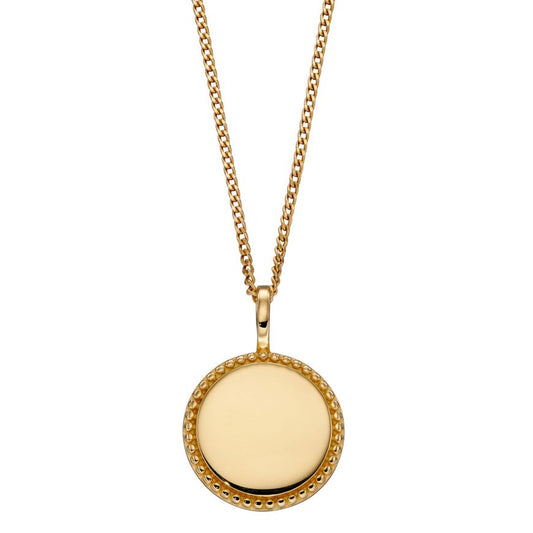 Sunshine Millgrain Disc Necklace - John Ross Jewellers