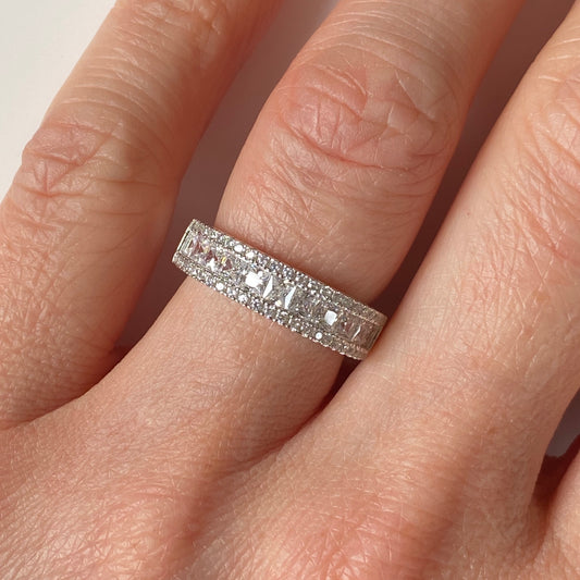 Silver CZ Band Ring - John Ross Jewellers