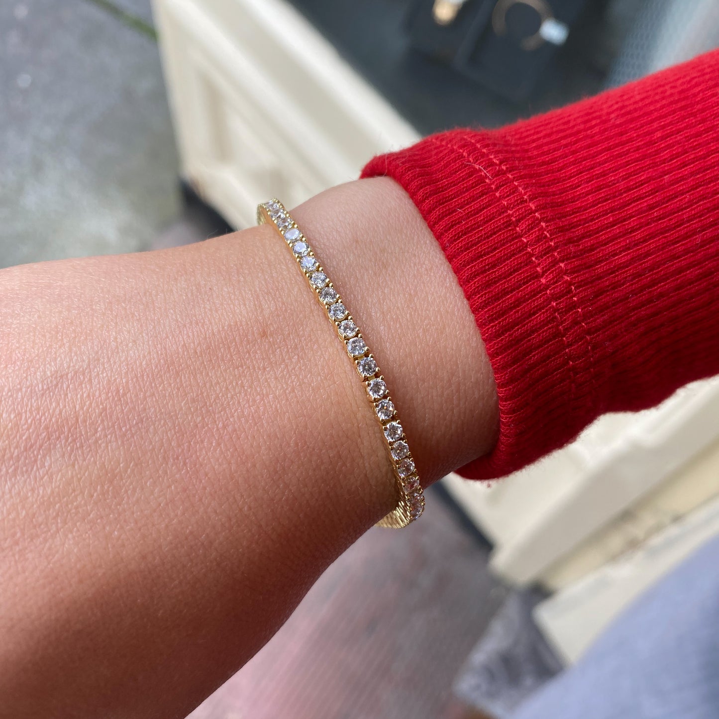 Sunshine CZ Line Bracelet | 18.5cm - John Ross Jewellers