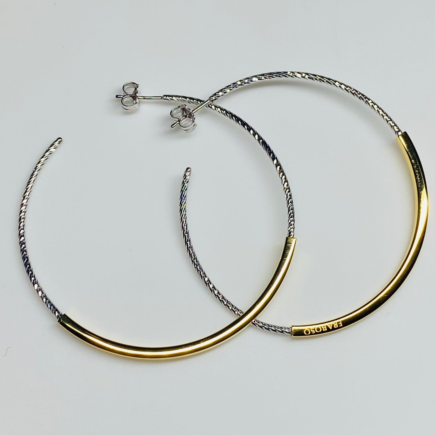 Sunshine Silver Dramatic Maxi Hoop Earrings - John Ross Jewellers