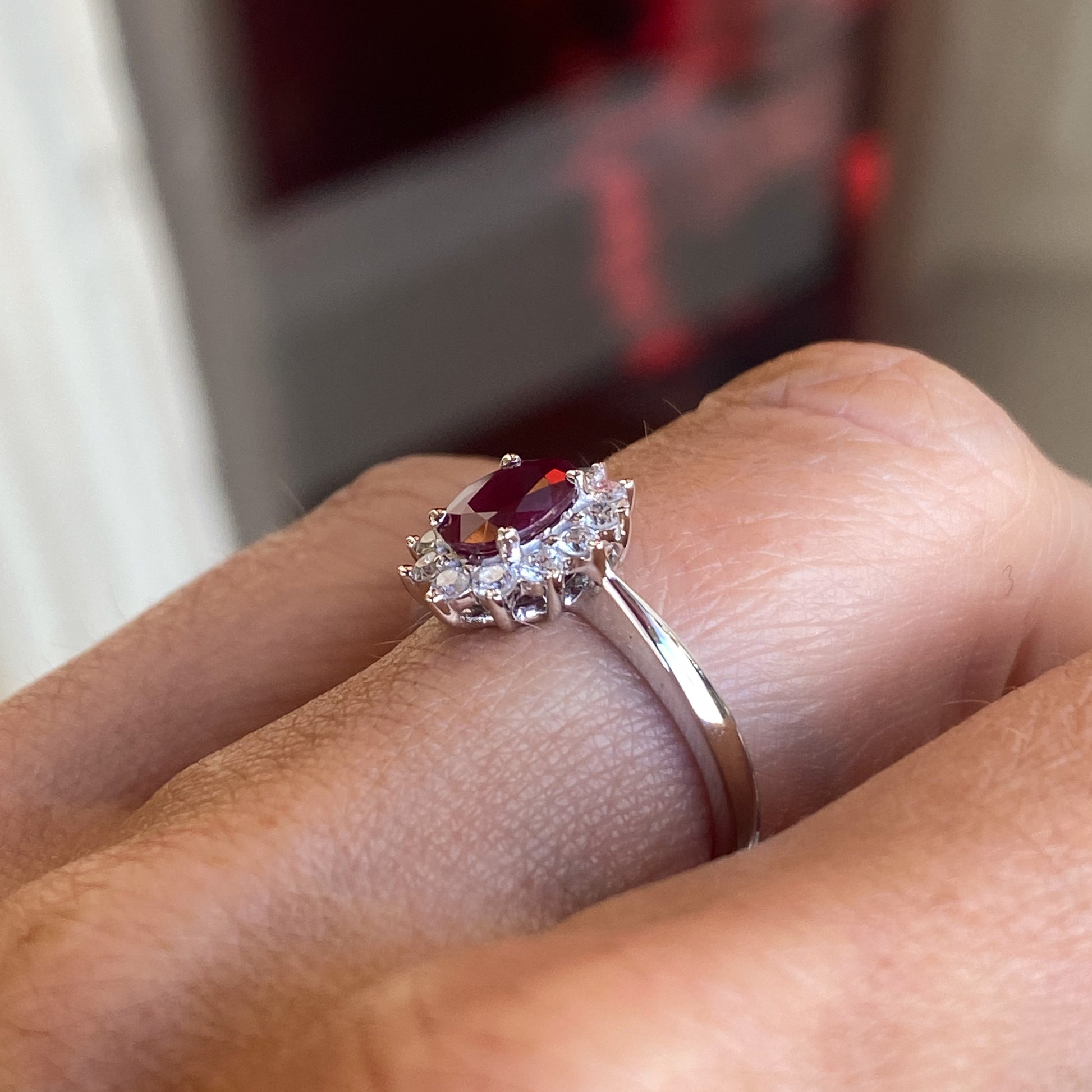 Platinum Ruby & Diamond Ring | 1.10ct - John Ross Jewellers