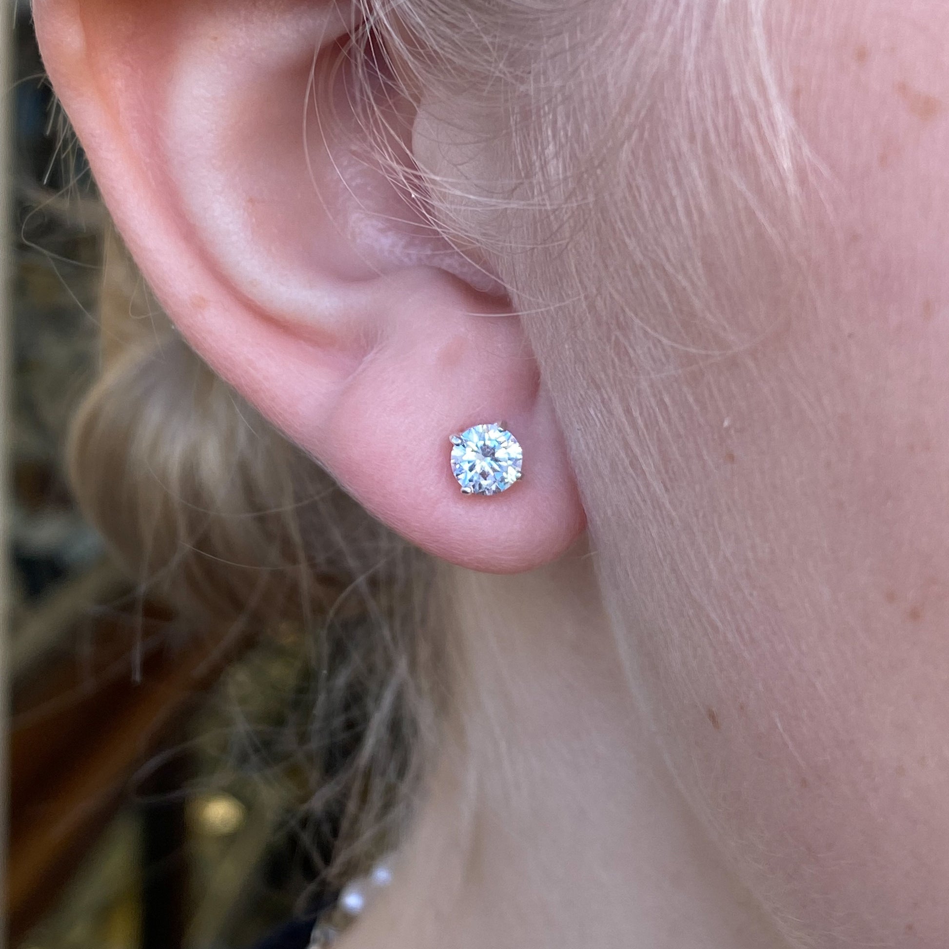 Silver 5mm CZ Claw Set Stud Earrings - John Ross Jewellers