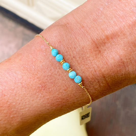 Sunshine Turquoise Nugget Centrepiece Bracelet - John Ross Jewellers