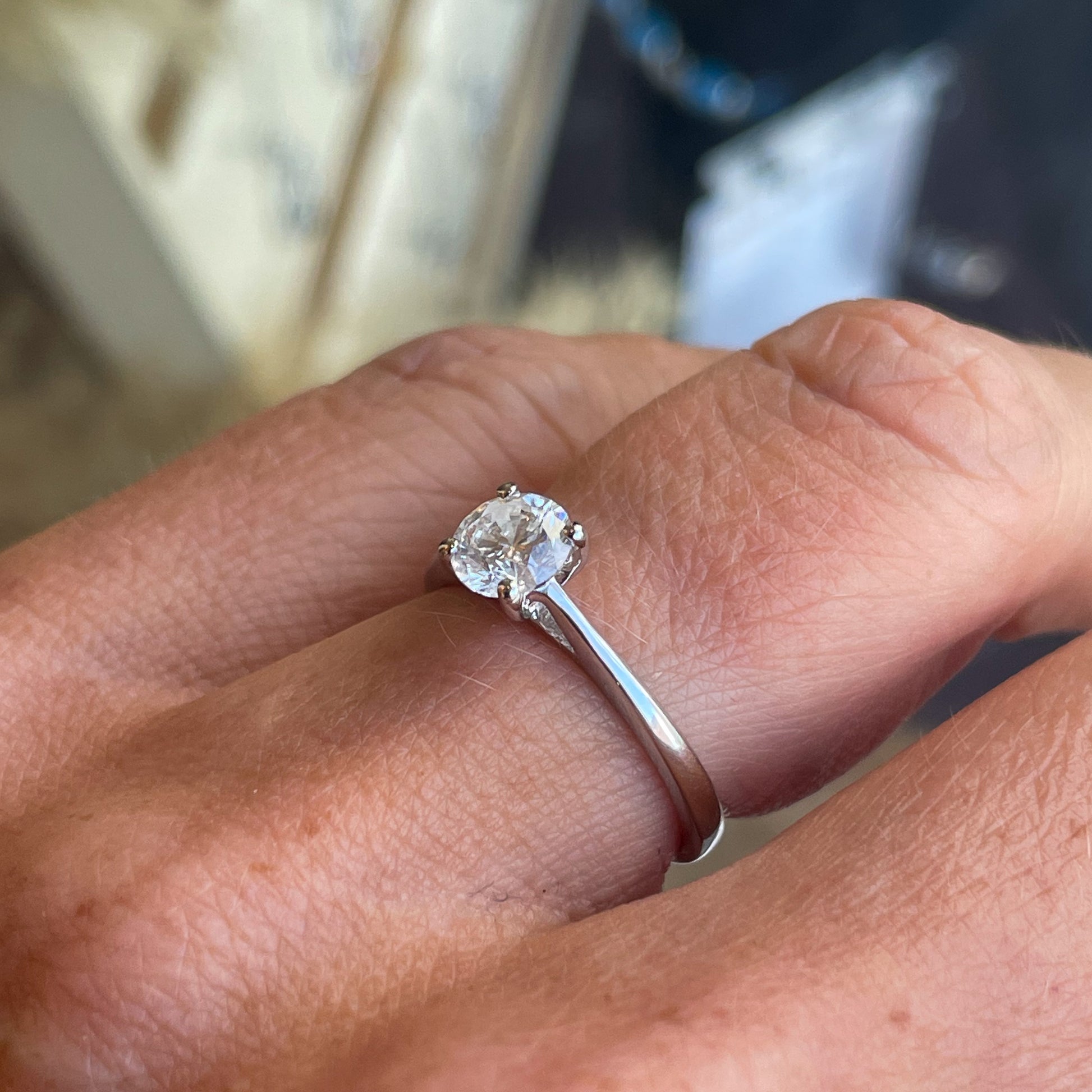 Platinum Diamond Solitaire Engagement Ring | 0.70ct - John Ross Jewellers