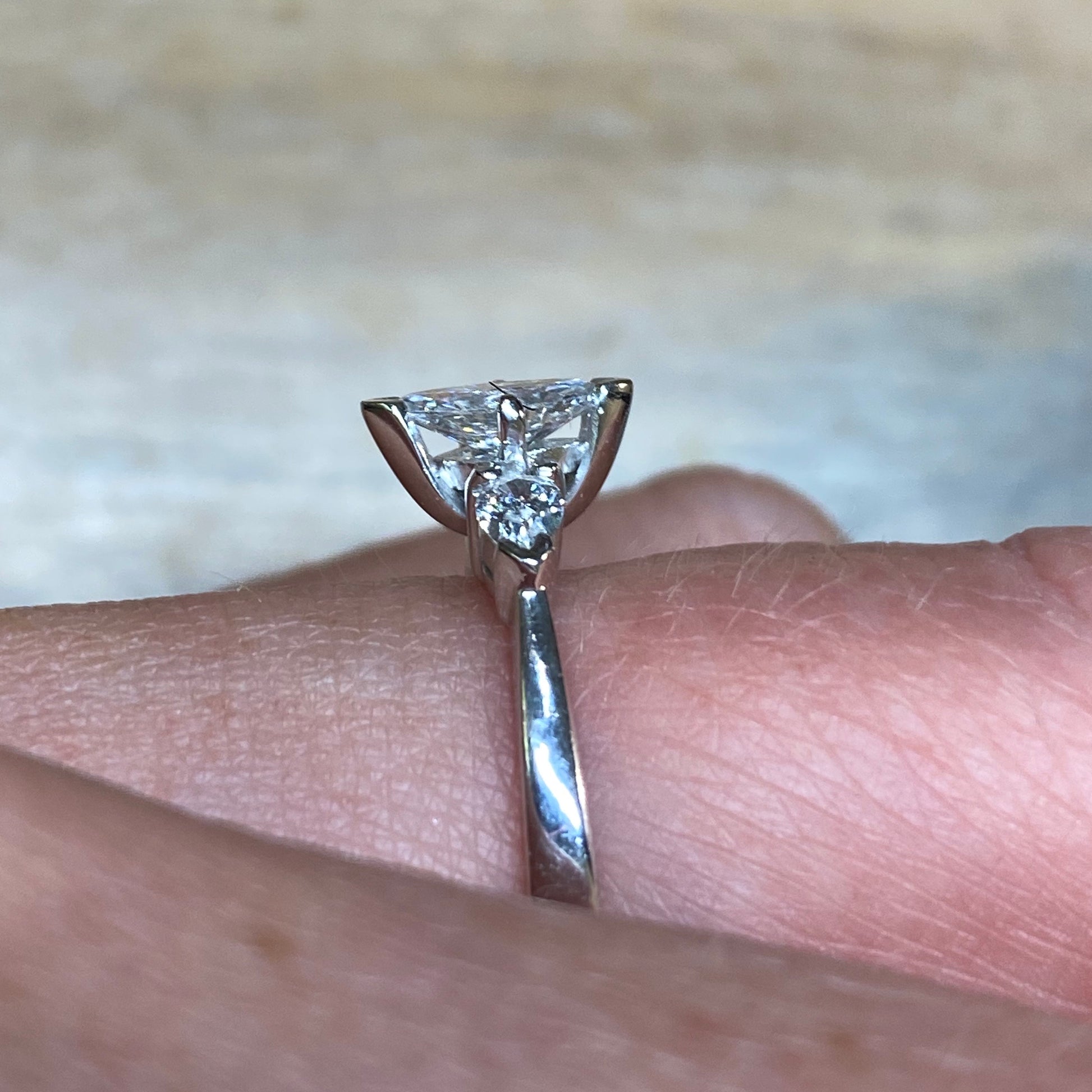 18ct White Gold Charlotte Marquis Diamond Engagement Ring 0.71ct - John Ross Jewellers