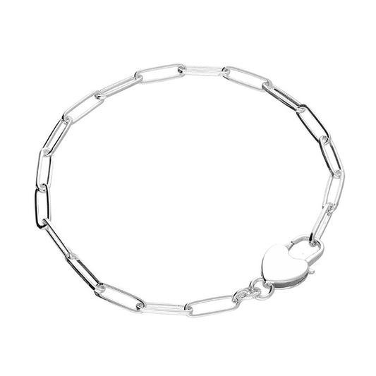 Silver Charm Bracelet With Lock Clasp - John Ross Jewellers