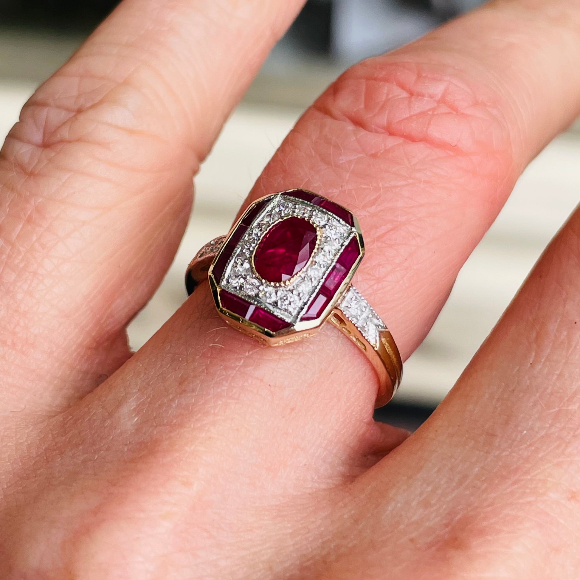 9ct Gold Ruby & Diamond Ring - John Ross Jewellers