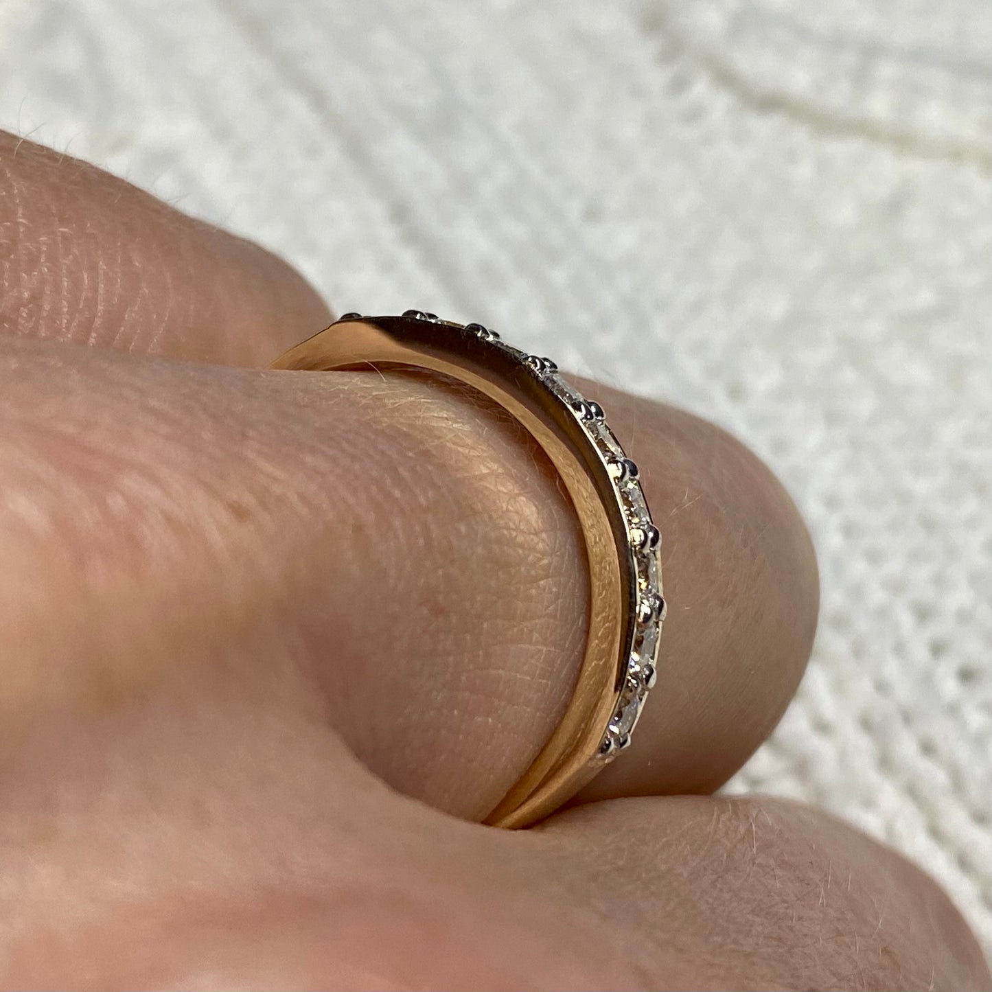 9ct Gold Nine Stone Diamond Eternity Ring 0.45ct - John Ross Jewellers