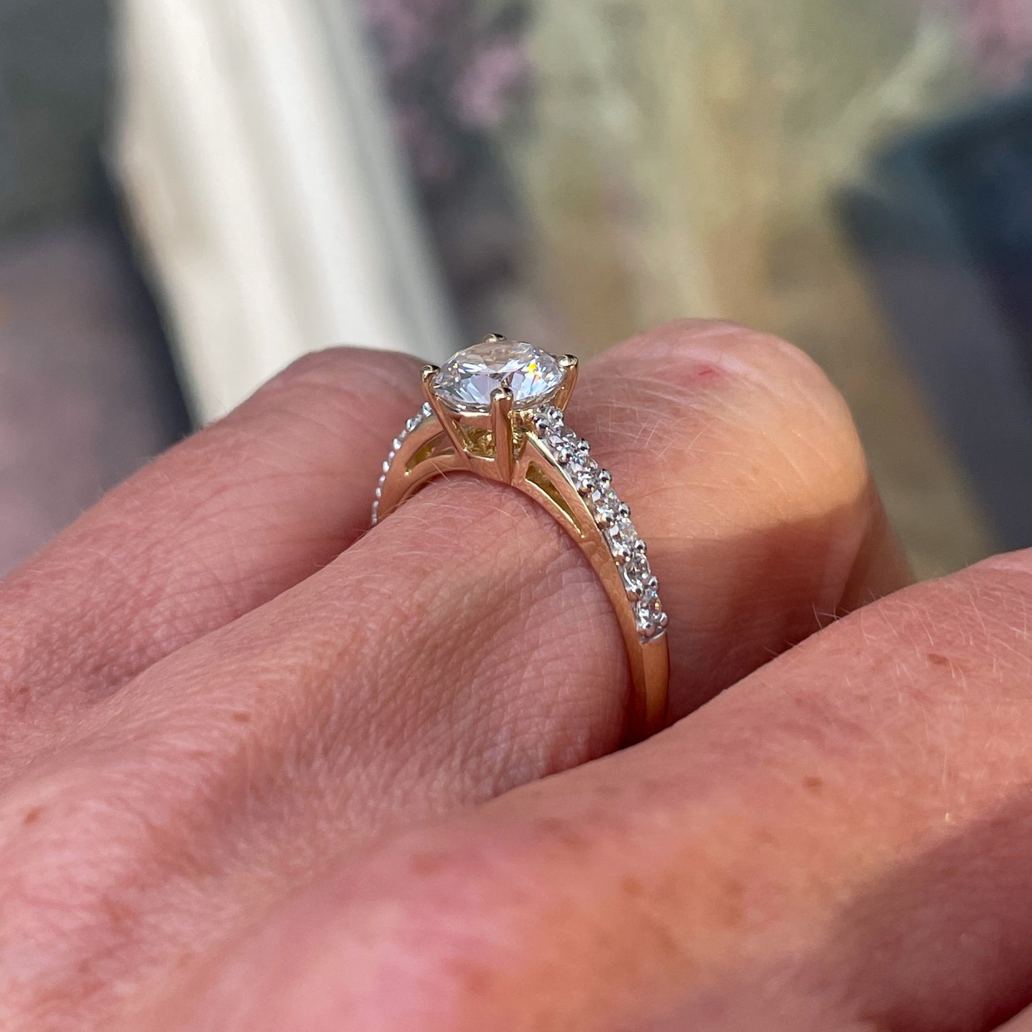 9ct Gold CZ Solitaire Ring - John Ross Jewellers