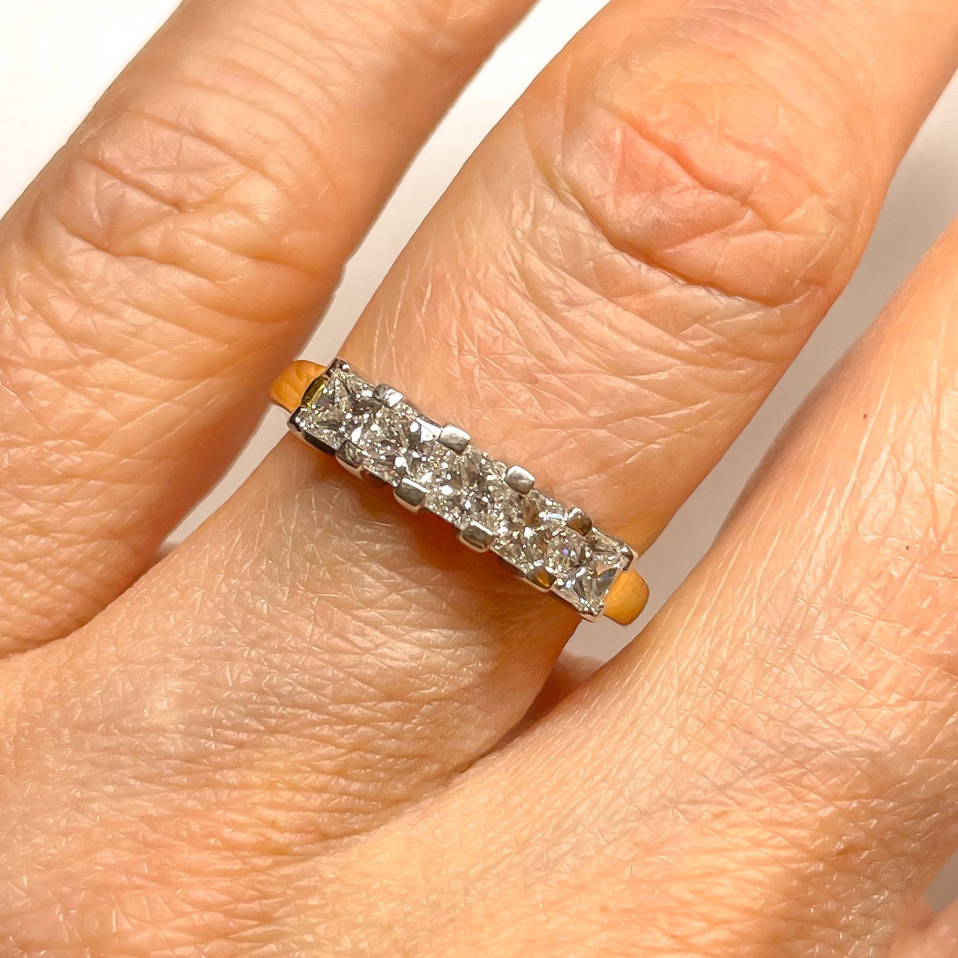 18ct Gold 1.13ct Five Stone Princess Diamond Eternity Ring - John Ross Jewellers