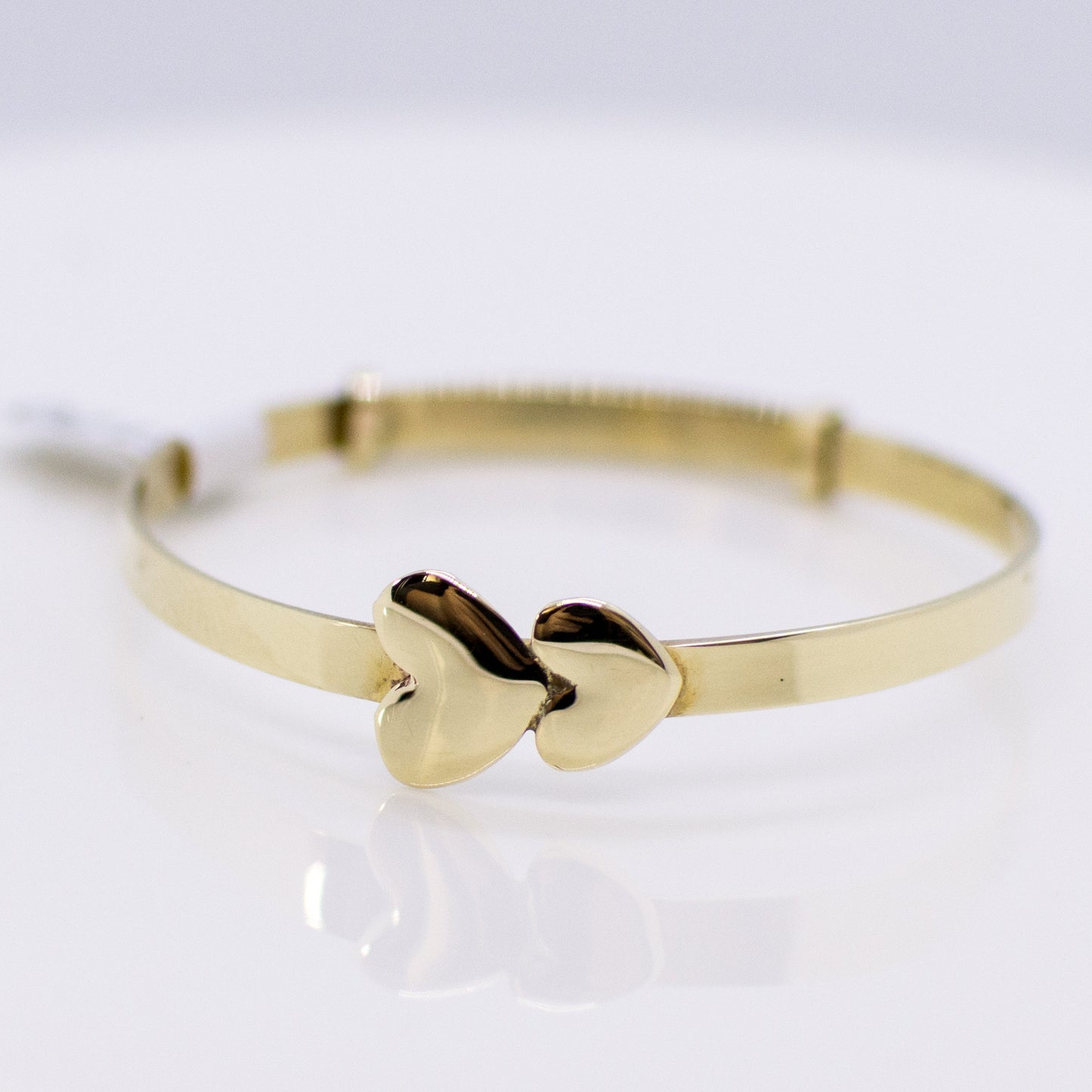 Kids 9ct Gold Hearts Bangle - John Ross Jewellers