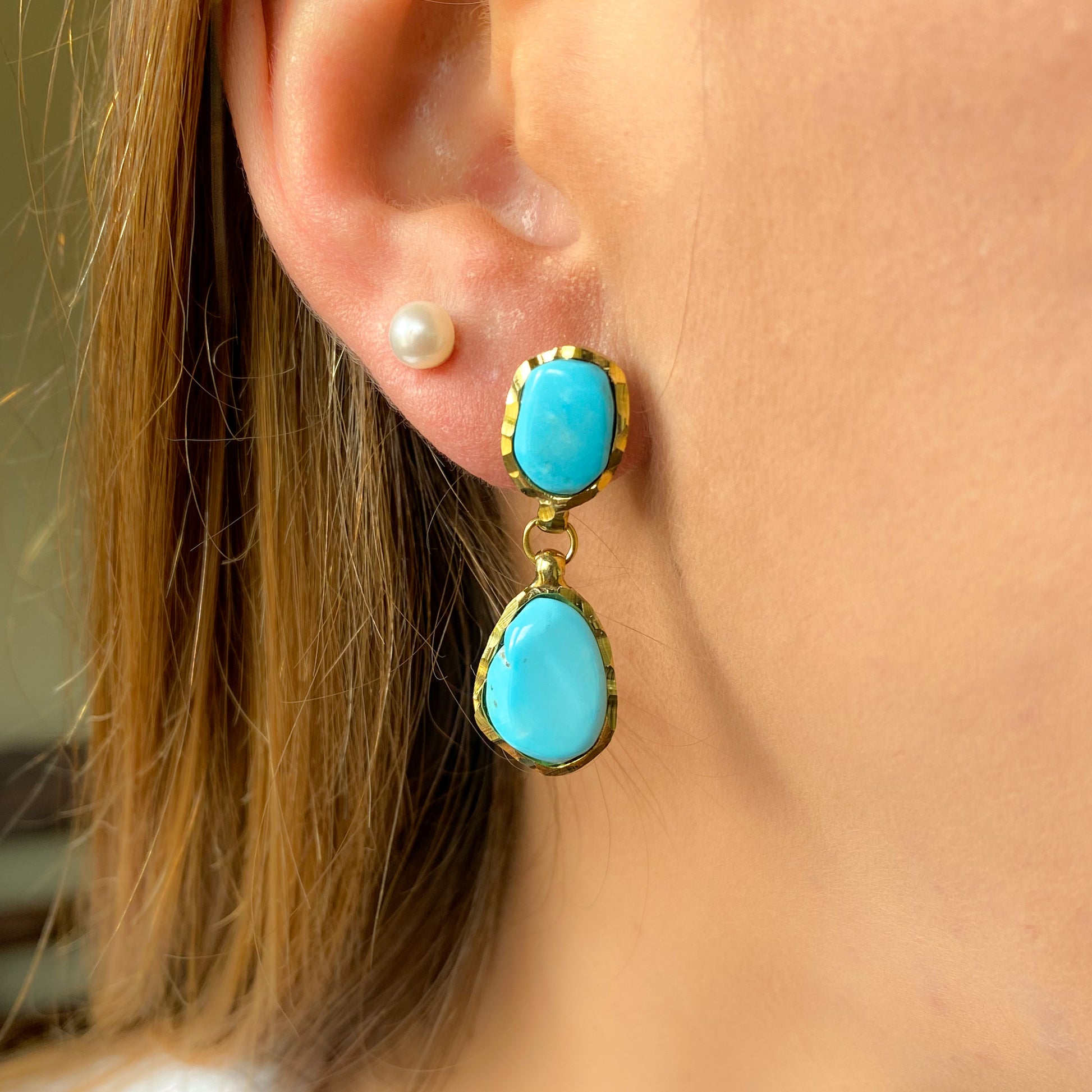 Turquoise Drop Earrings - John Ross Jewellers