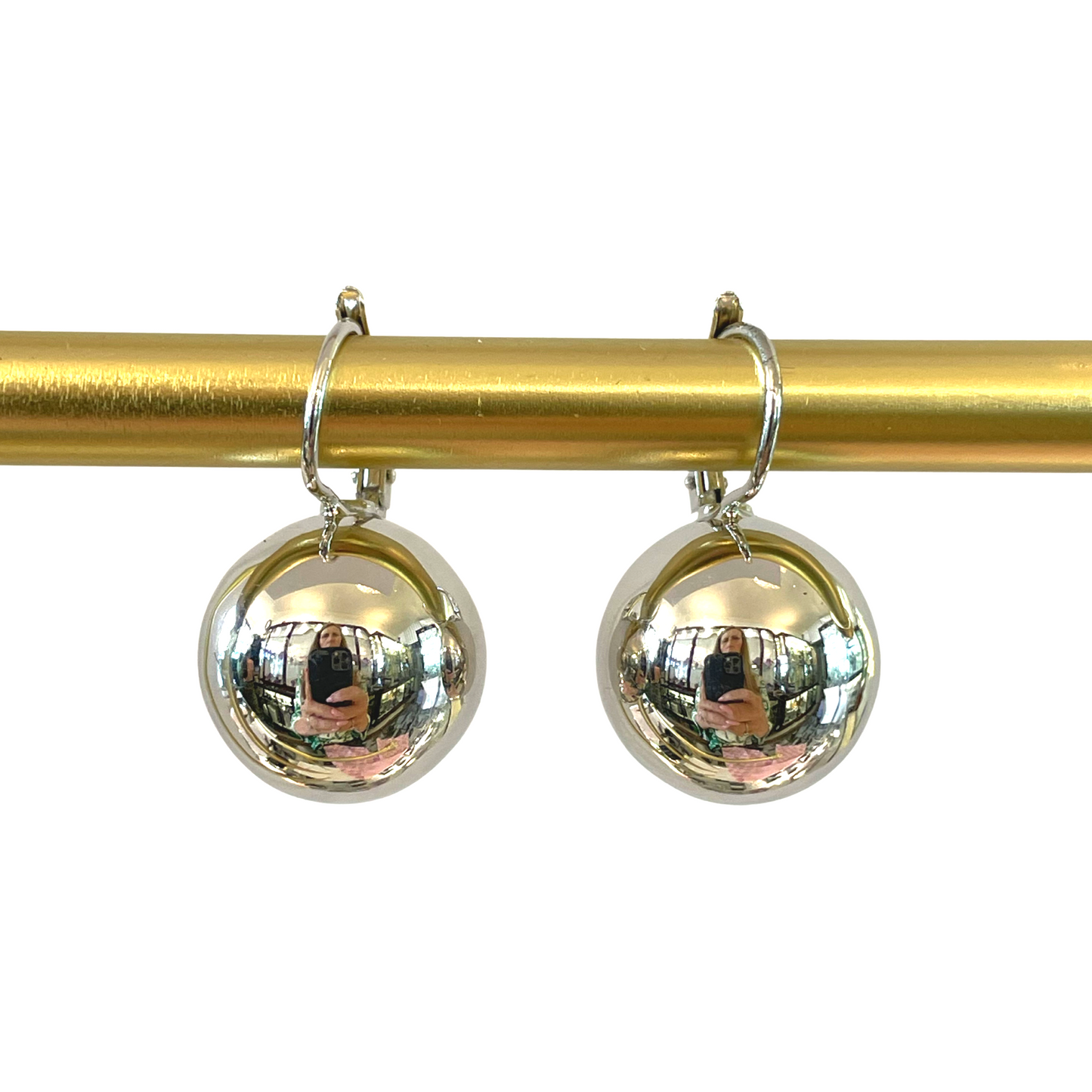 Silver Ball Drop Earrings | 15mm - John Ross Jewellers
