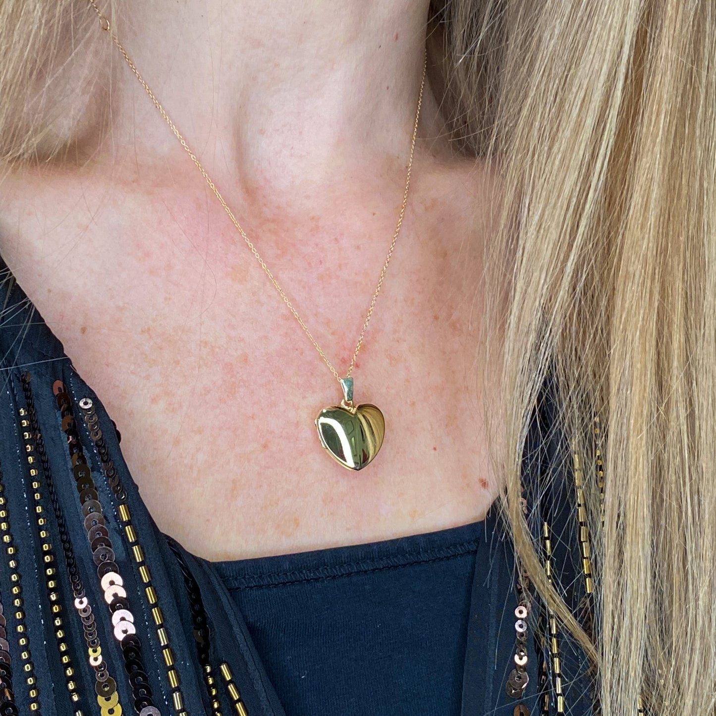 9ct Gold Handmade Heart Locket Necklace | Medium - John Ross Jewellers