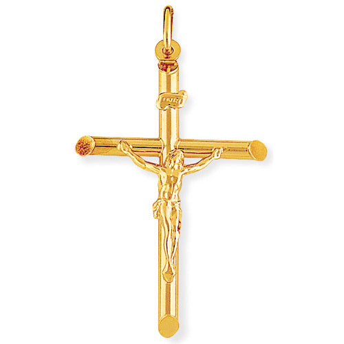 9ct Yellow Gold Crucifix Necklace Medium-Large - John Ross Jewellers