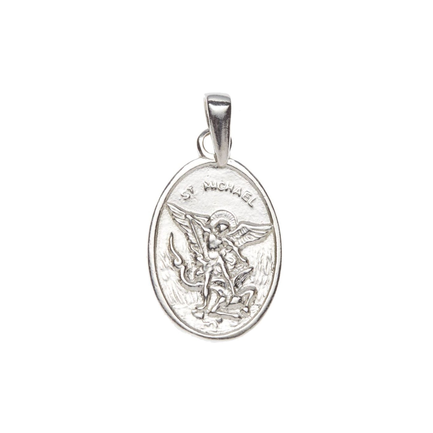 Silver St Michael Medal Necklace - John Ross Jewellers