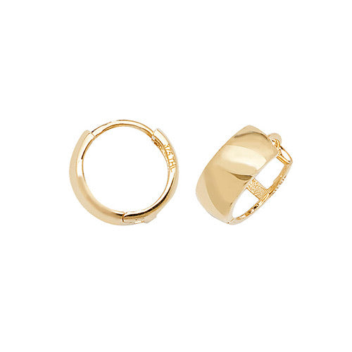9ct Gold Classic Huggie Hoop Earrings - John Ross Jewellers