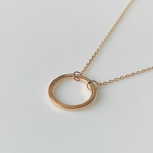 9ct Rose Gold Open Circle Pendant - John Ross Jewellers