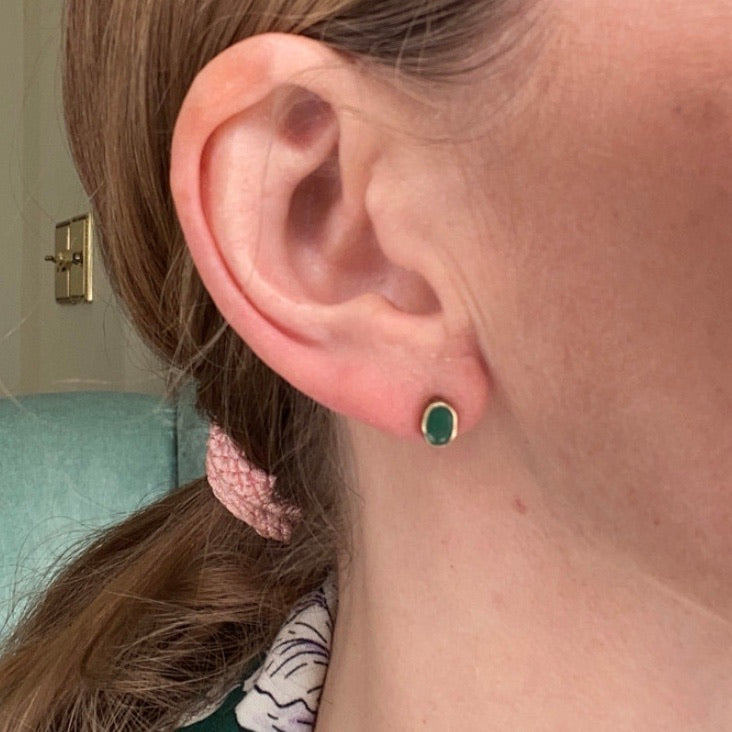 9ct Gold Emerald Earrings - John Ross Jewellers