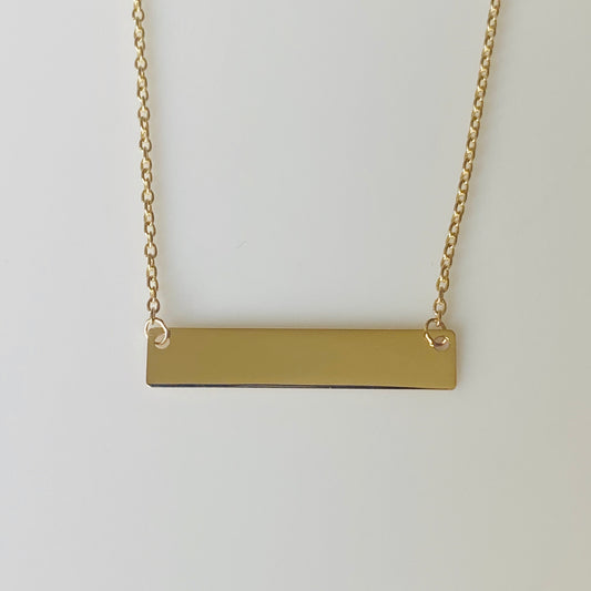 9ct Yellow Gold Bar Necklace - John Ross Jewellers