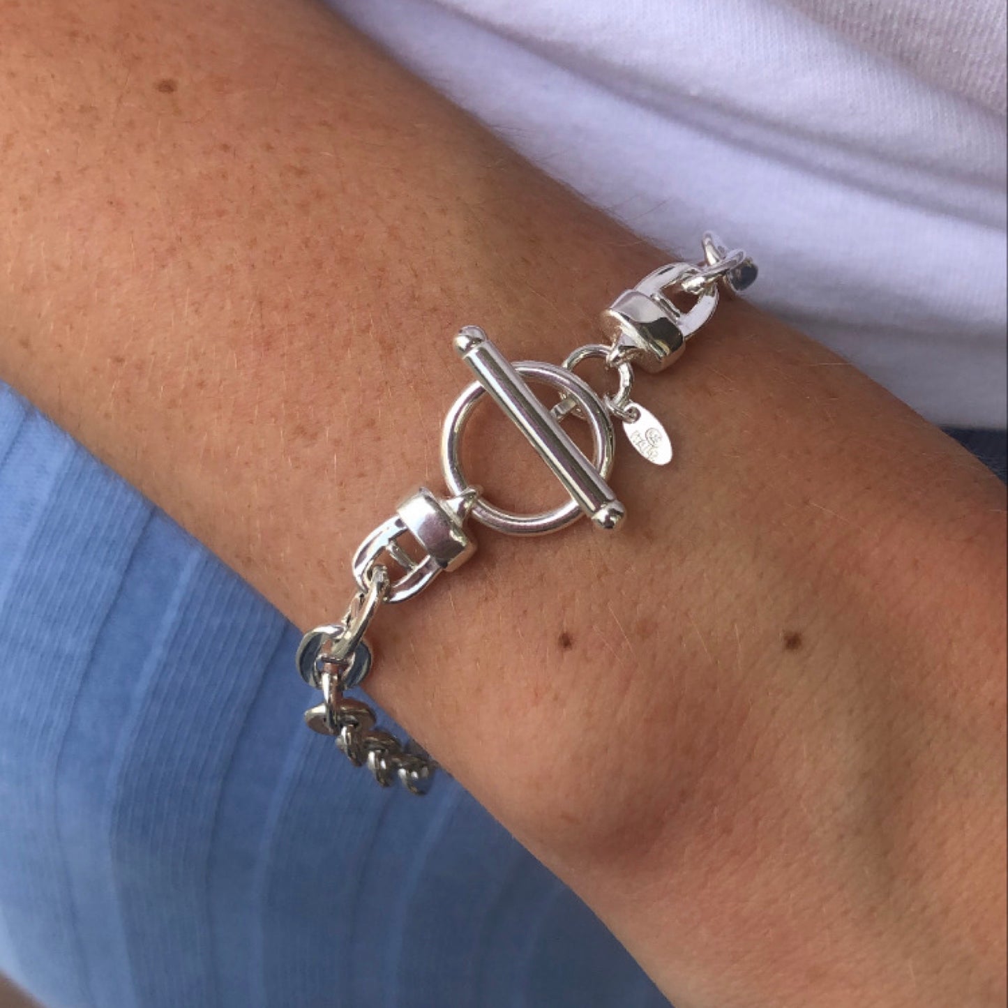 Silver Chunky T-Bar Bracelet - John Ross Jewellers