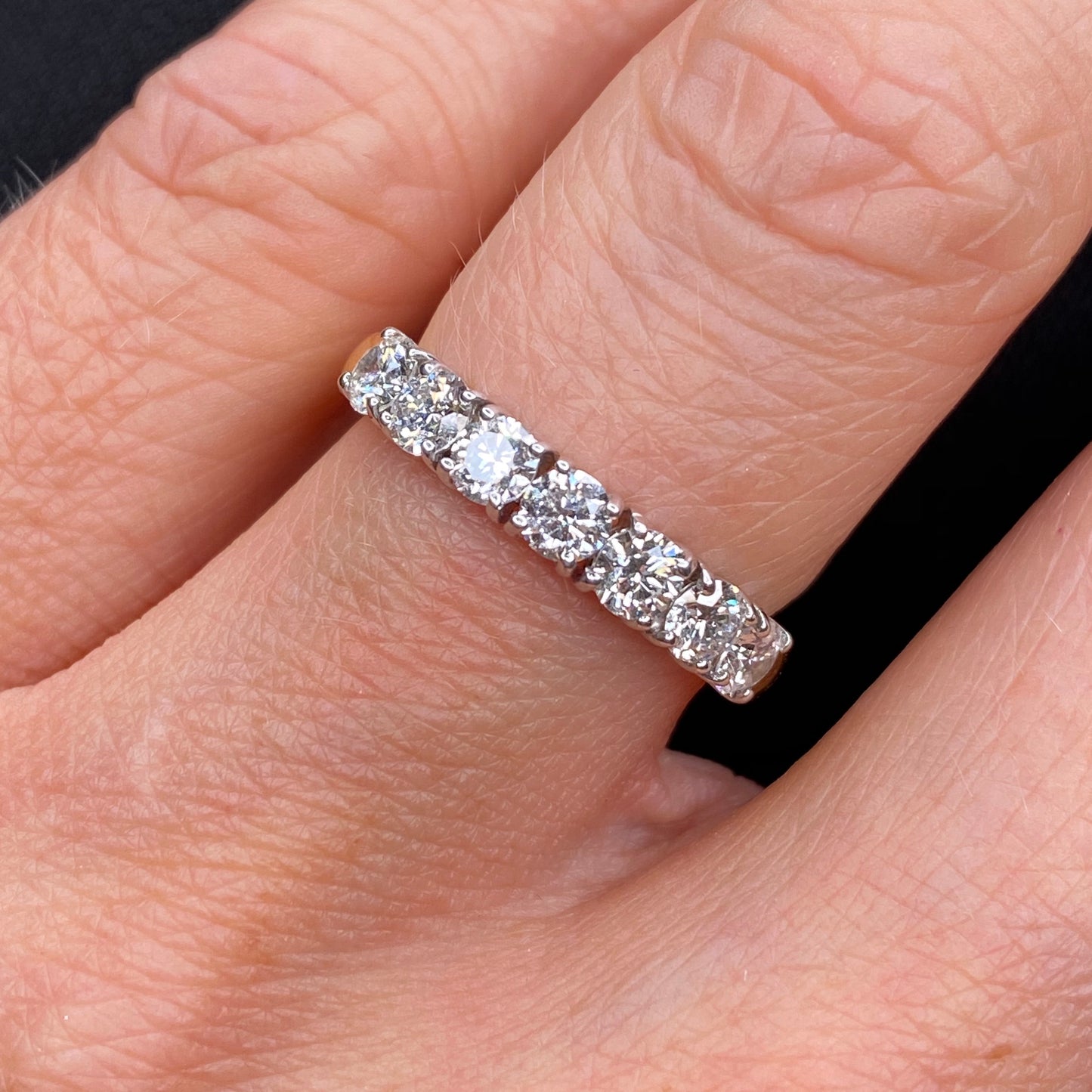 18ct Gold Seven Stone Diamond Ring - 1.05ct - John Ross Jewellers