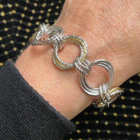 Sunshine Silver Trilogy Open Circles Bracelet - John Ross Jewellers