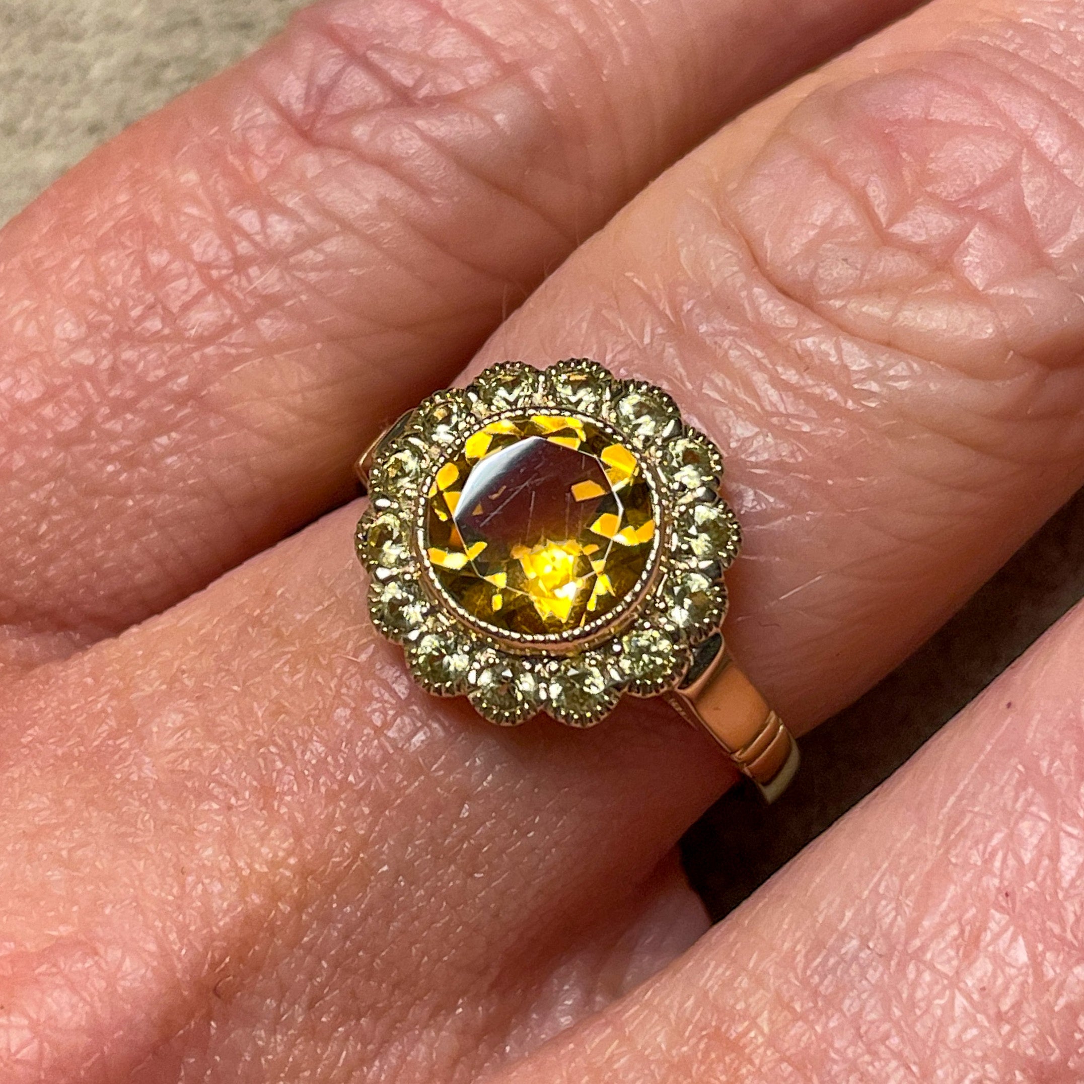 Citrine and on sale sapphire ring