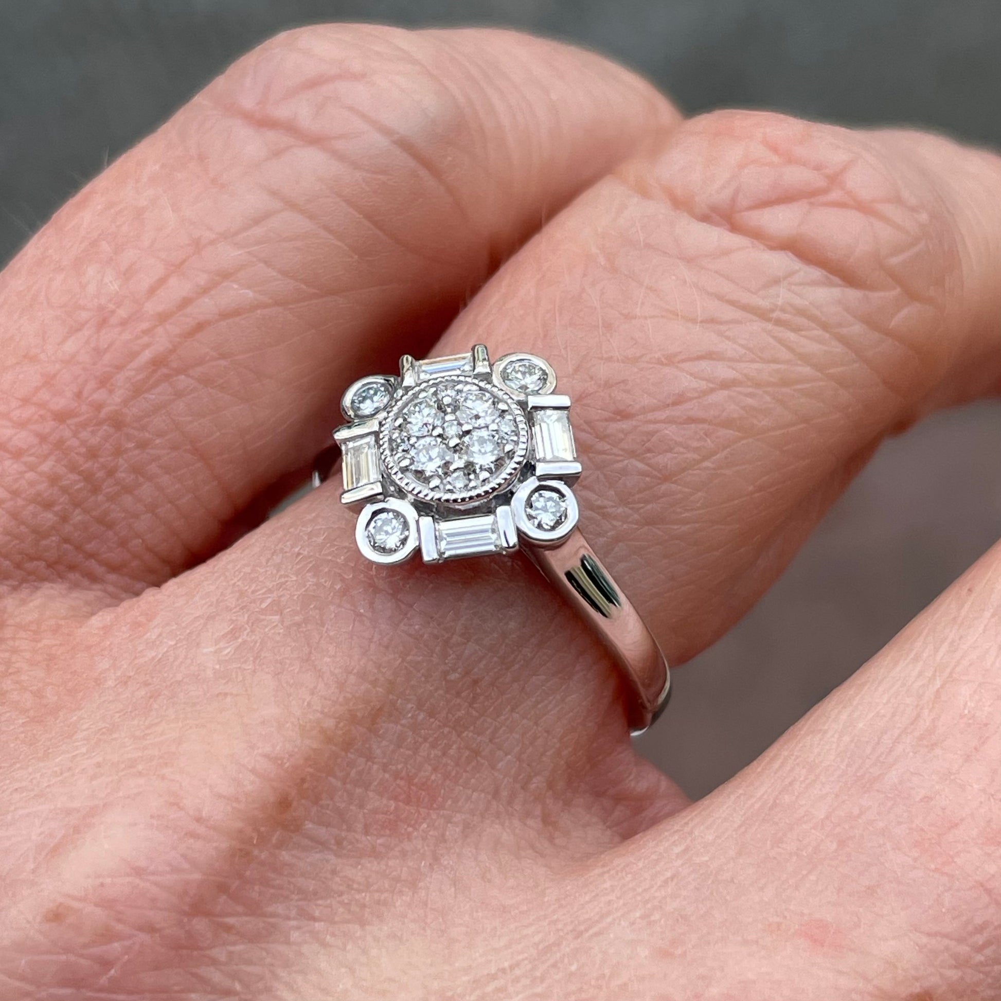 Platinum Alexandra Diamond Engagement Ring | 0.49ct - John Ross Jewellers