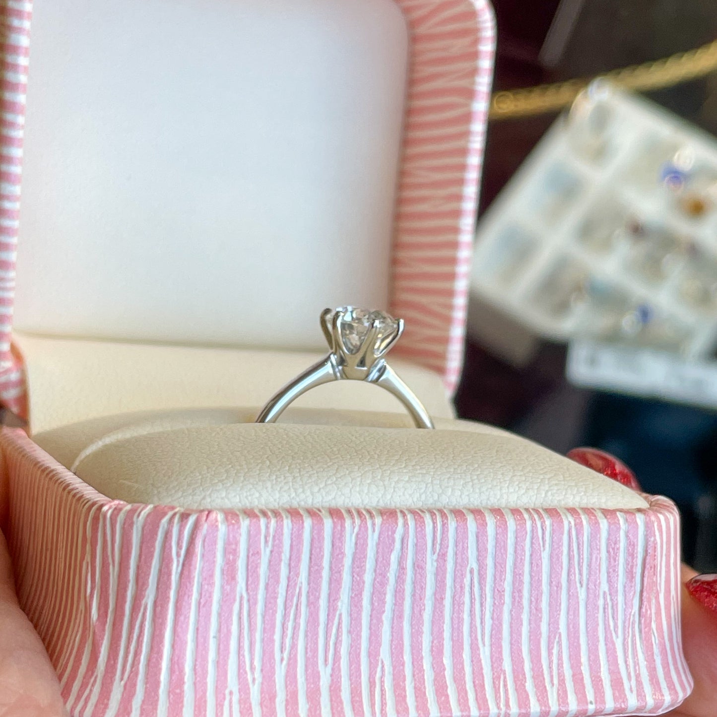 Platinum Diamond Solitaire Engagement Ring | 1.27ct - John Ross Jewellers