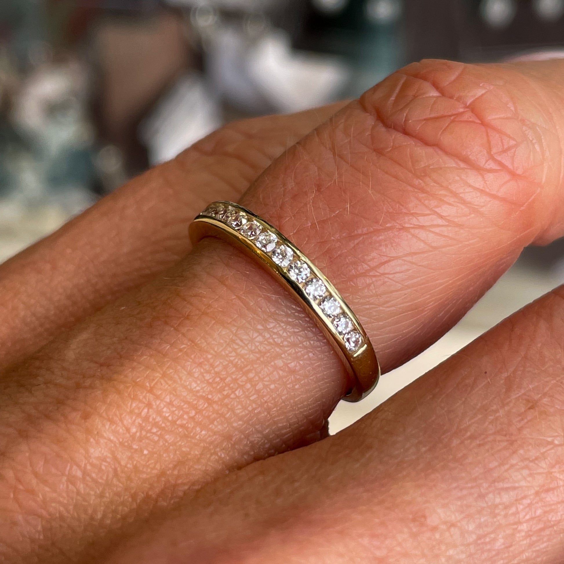 14ct Gold CZ Channel Set Ring - John Ross Jewellers