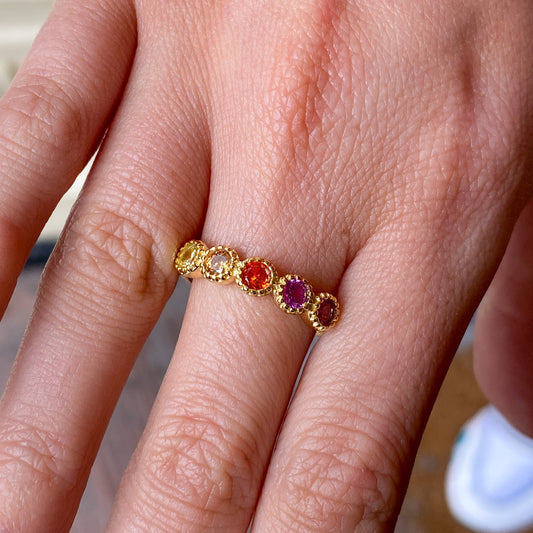 Sunshine Warm Rainbow Ring - John Ross Jewellers