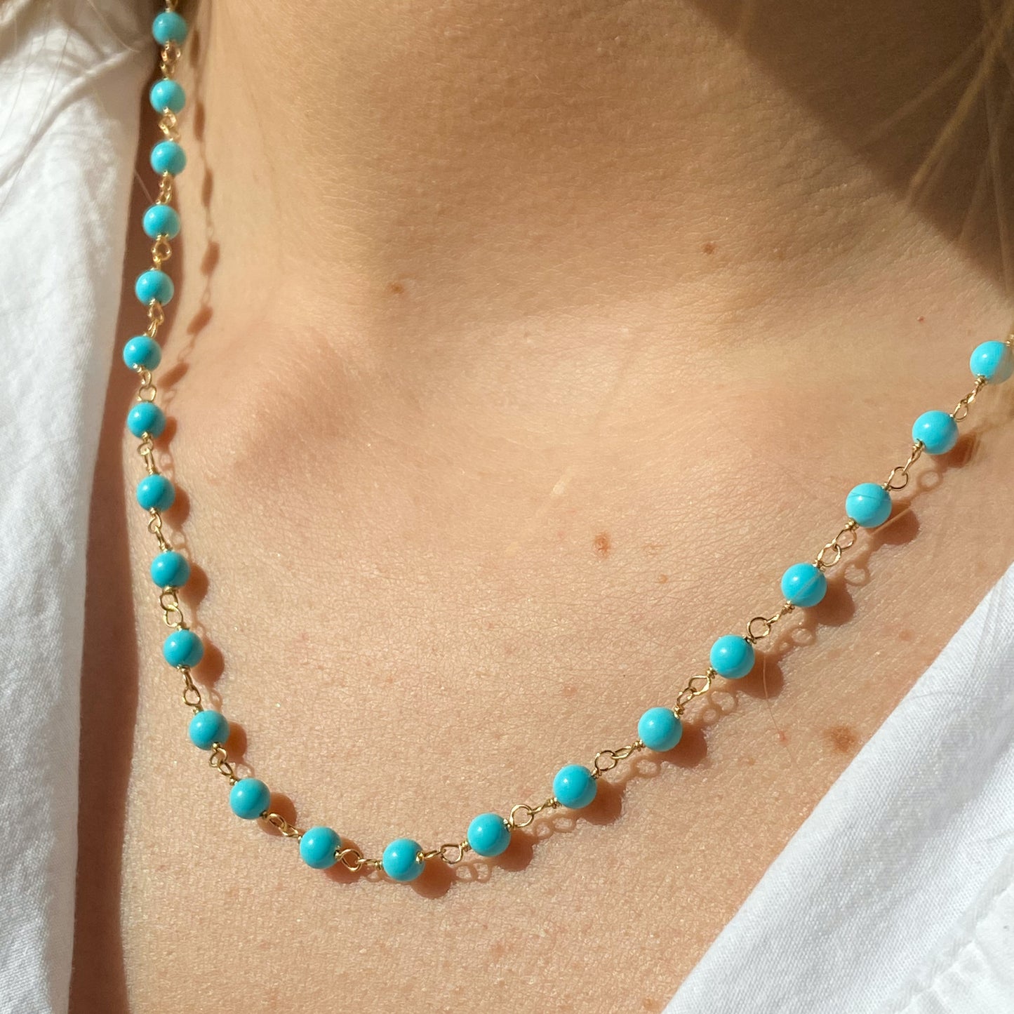 18ct Gold Turquoise Necklace - John Ross Jewellers