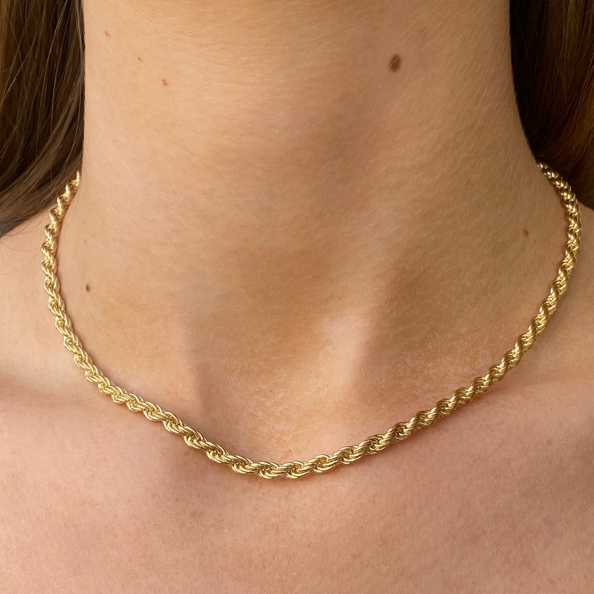 9ct Gold Solid Rope Chain - John Ross Jewellers