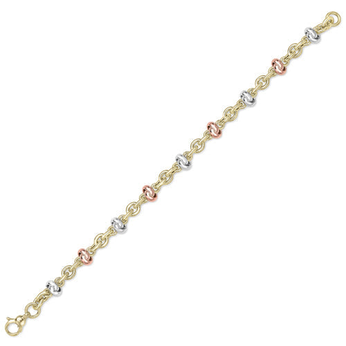 9ct Gold 9" Loveknots Bracelet - John Ross Jewellers