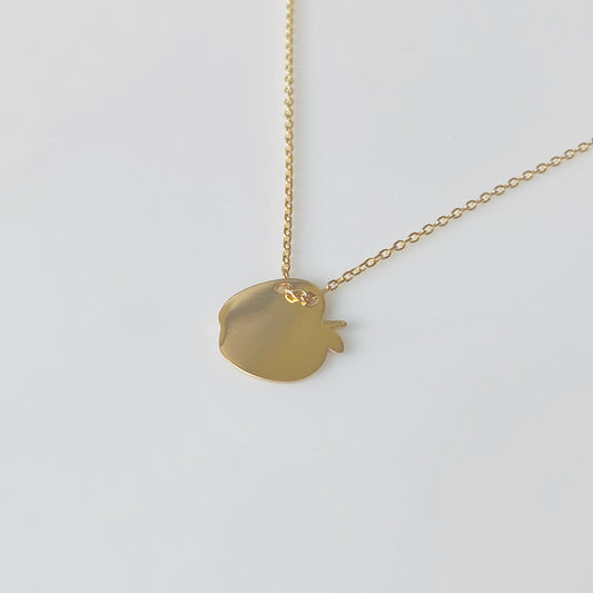 9ct Gold Apple Disc Necklace - John Ross Jewellers