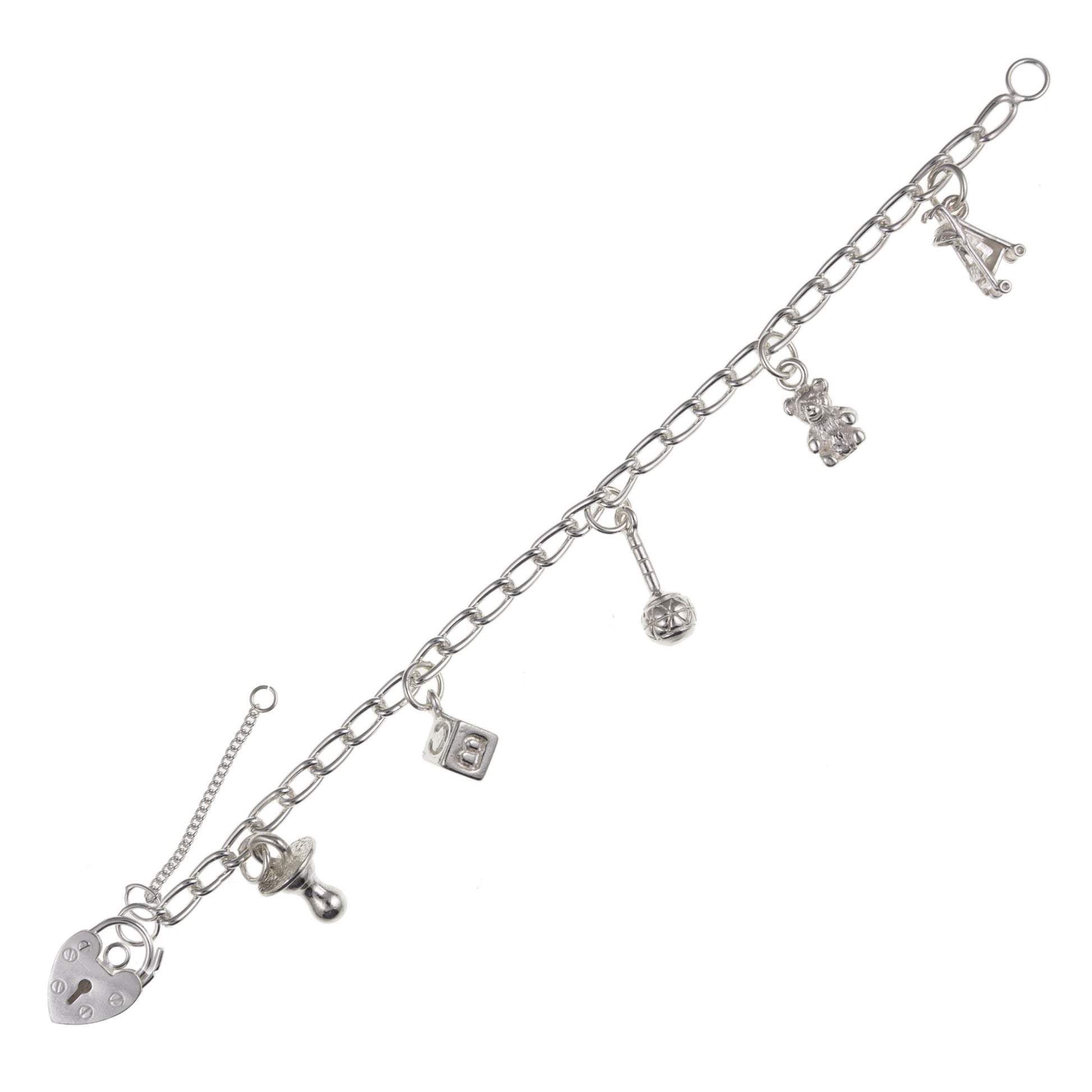 Silver Child's Charm Bracelet | With Charms - John Ross Jewellers