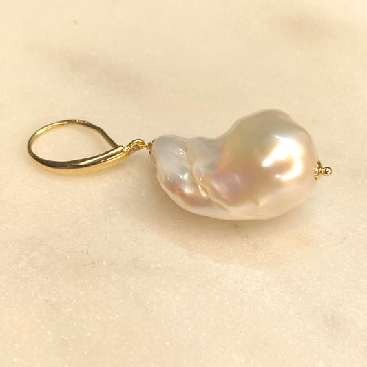 18ct gold Baroque Cultured Pearl Pendant - John Ross Jewellers