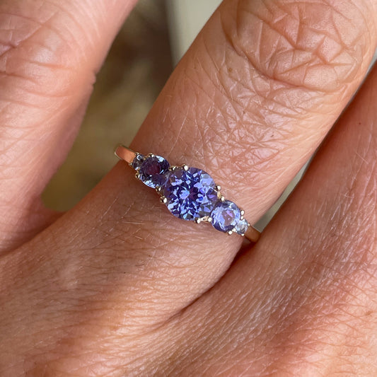 9ct Gold Five Stone Ring - Tanzanite - John Ross Jewellers