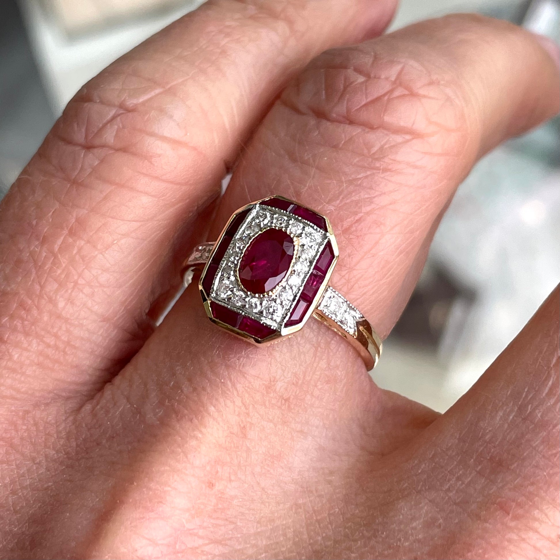 9ct Gold Ruby & Diamond Ring - John Ross Jewellers