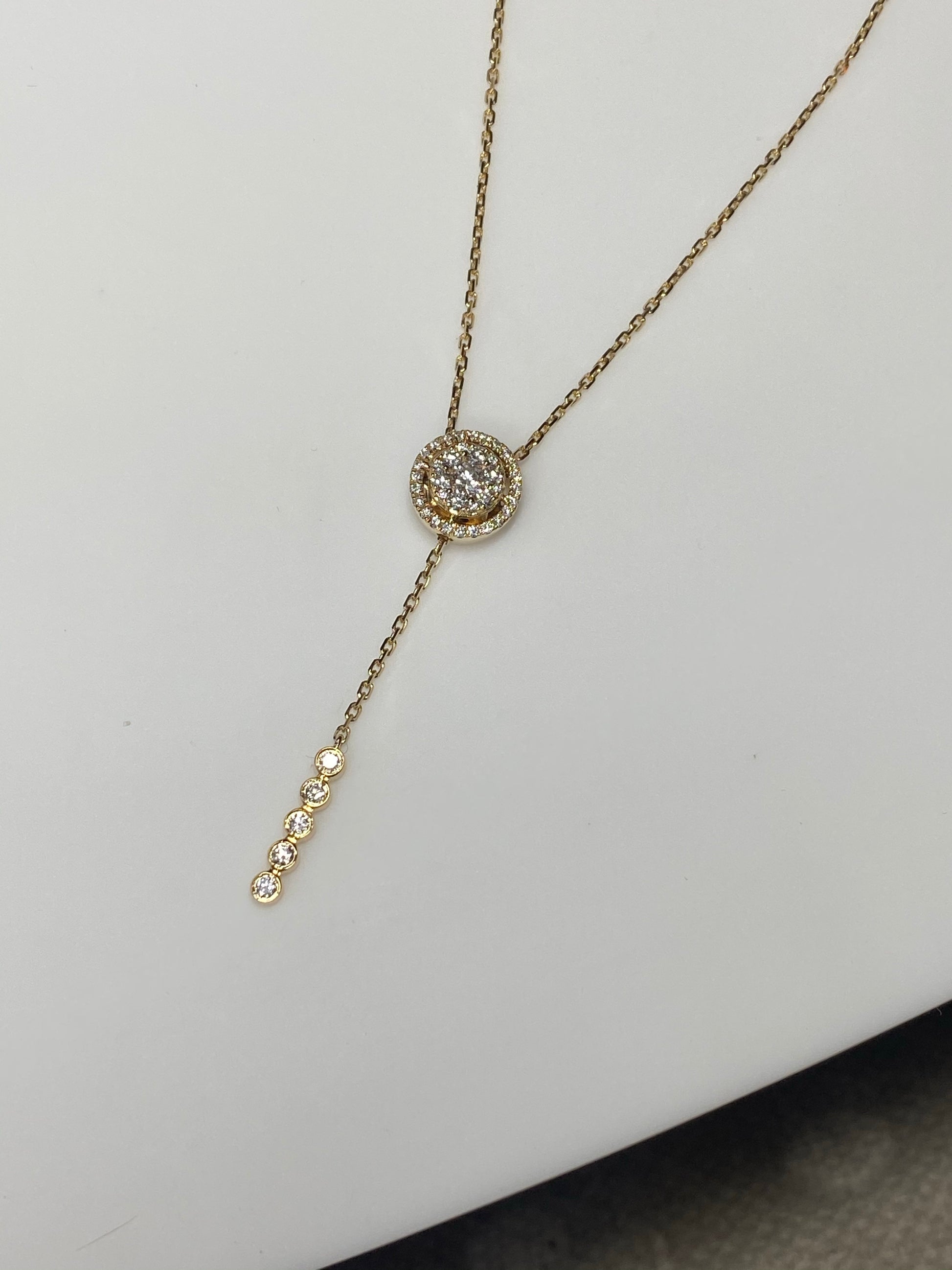 18ct Gold Diamond Lariat Necklace - John Ross Jewellers