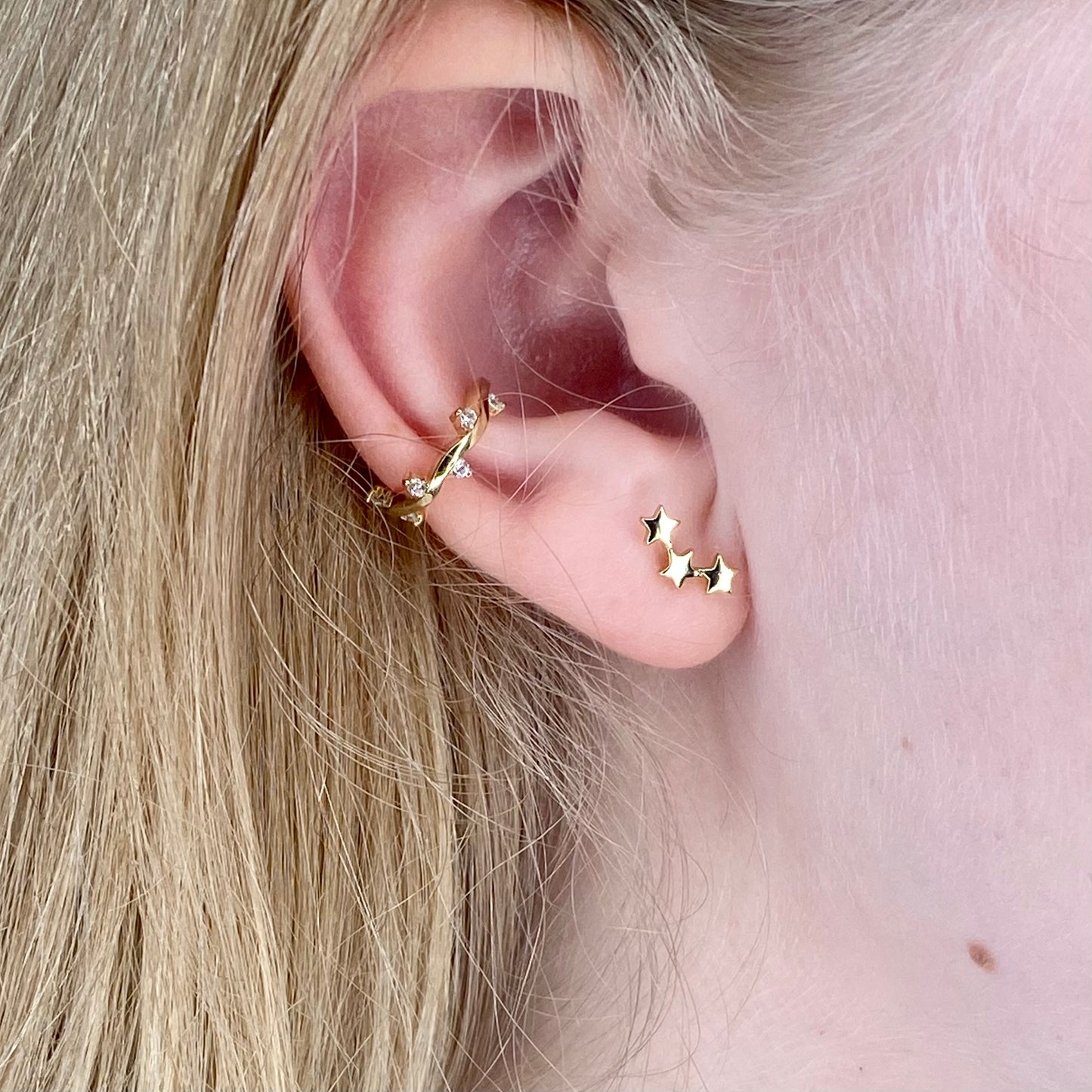 SUNSHINE Three Star Stud Earrings - John Ross Jewellers